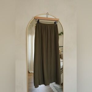 Philosophy Satin Green Maxi Skirt